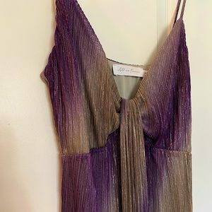 All In Favor Purple Ombré Sleeveless Midi Dress